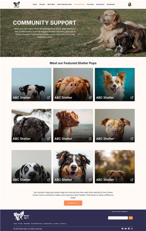WoofSpot Website